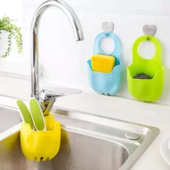 1pc Sink Shelf Soap Sponge Drain Rack Bathroom Holder Storage Suction Cup Kitchen Organizer Sink Kitchen Accessories Wash красный
