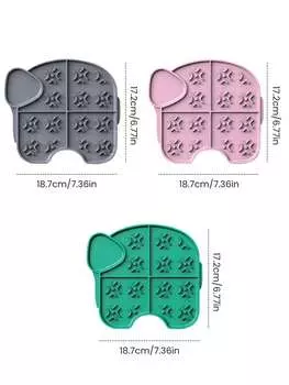 1PC Slow Food Licking Mat for Dogs and Cats, ESlow Food Dog Bowl for Food, Yoghurt, Peanut Butter Licking Cat Lunch Pot Placemat M зелёный