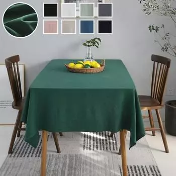 1 шт. однотонные скатерти, новые китайские простые и стильные прямоугольные скатерти, пылезащитные чехлы, полотенца, скатерть для журнального столика 135x135cm тёмно-синий