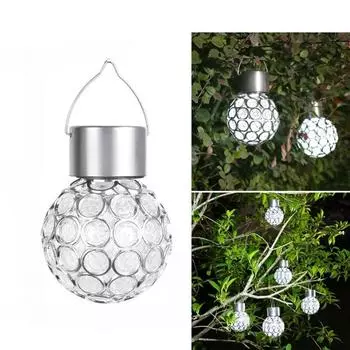 1PC Солнечные уличные светодиодные фонари для дома, двора, сада, декоративные фонари, уличные водонепроницаемые подвесные проекционные фонари на солнечных батареях 1PC белый