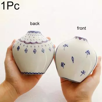 1PC Современная Керамическая Ваза Украшение Дома Ручная Роспись Настольное Украшение Маленький Элегантный Несколько Доступных Вариантов