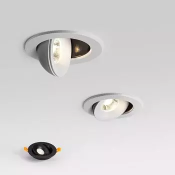 1PC Spot Led Downlight Recessed Потолочный светильник с регулировкой яркости, белый, черный, для помещений, регулируемый на 360°, для гостиной 5W чёрный
