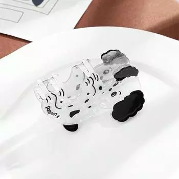 1pc Spotted Dog shaped Hair Clip Cute Dog Hair Clip Acetate Fiber Hair Claw