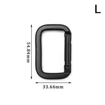 1Pc Square-Ring Carabiner Buckles Spring Carabiners Snap Hooks Clip Keychain Outdoor Backpack Pendant Buckles Camping Tools L
