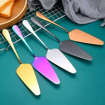 1Pc Stainless Steel Cake Shovel Knife Pie Pizza Cheese Server Cake Divider Knives Triangle Baking Tools Kitchen Accessories