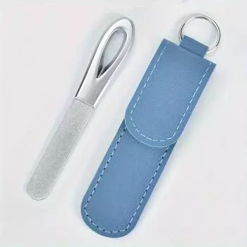 1pc Stainless Steel Double-Sided Nail File, Professional Manicure Tool for Polishing and Smoothing Nails, Unscented Nail Art Beauty Accessory