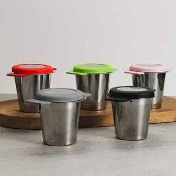 1Pc Stainless Steel Fine Mesh Tea Brewer Double Ear Multifunctional Travel Portable Tea Spice Leak Kitchen Tea Set Accessories