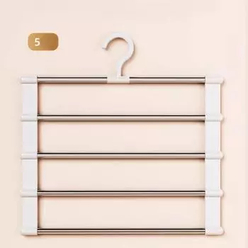 1Pc Stainless Steel Foldable Pants Hangers - Space Saving, Closet Organizers for Jeans, Leggings, Trousers, Slacks