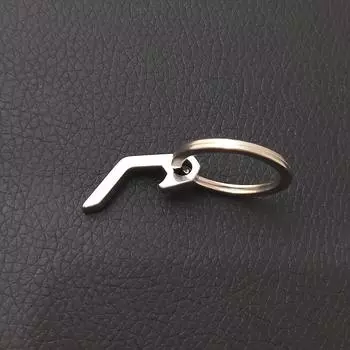 1pc Stainless Steel Mini Bottle Opener Keychain - Portable, Pocket-Sized Manual Beverage Opener for Camping & Everyday Use,