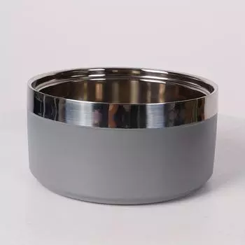 1PC Stainless Steel Pet Bowl Round Thickened Cats and Dog Food Bowl Multi-Specification Anti-fall Food Bowl Feeding Pet Supplies 14cm