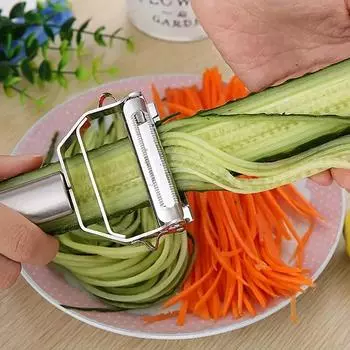1pc Stainless Steel Slicer Cutter, Fruit Vegetable Tools, Kitchen Gadgets 1-Pack