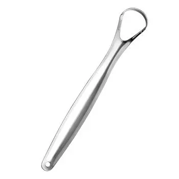 1Pc Stainless Steel Tongue Coating Removing Scraper Mouth Cleaner Cleaning Tools
