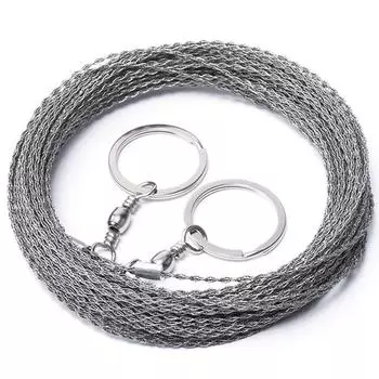 1Pc Stainless Steel Wire Saw, Wire Saw, Sawing Tree, Hand-pulled Hacksaw, Outdoor Survival Wire Saw, Sawing Wood Artifact, Cutting Aquatic Plants