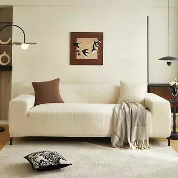 1pc Stretch Sofa Slipcover Jacquard Non-slip Sofa Couch Cover Solid Color Four Seasons Sofa Furniture Protector for Living Room 1pc Single set