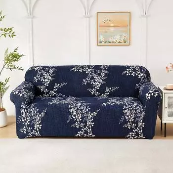 1pc Stretch Sofa Slipcover, Printed Non-slip Sofa Cover, Couch Cover Four Seasons Universal Furniture Protector for Living Room 1pc Single seat