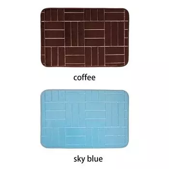 1шт полосатый коврик для ванной с эффектом памяти, мягкий, удобный, впитывающий и быстросохнущий коврик для ванной, придверный коврик, который можно стирать в стиральной машине 40cmx60cm кофейный