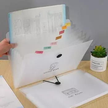 1PC Student Organ Bag 8 Compartment Portable Test Paper Bag Multi-Layer Insert File Bag Folder Multi-Functional Storage Folder