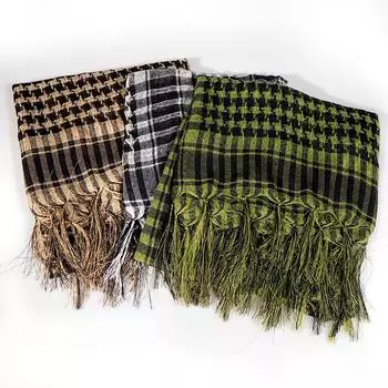 1Pc Sunshade Practical Outdoors Fashion Dustproof Simplicity Keep Warm Plaid Scarves Tassel Handkerchief