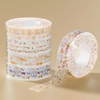 1 шт. сверхпрочная лента с принтом, базовая лента, неотражающая водонепроницаемая уплотнительная лента для талии, линия плинтуса 42mm*3m