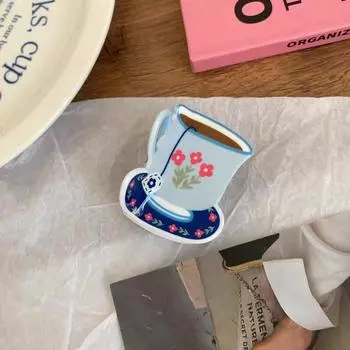 1pc Sweet and Cute Dopamine Girl Coffee Cup Design Grade Creative Hair Grab Personalized Hair Accessories Hair Clip