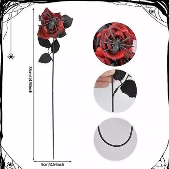 1PC Table Decor Flower Horror Decor Vase Filler Autumn Artificial Roses Halloween Multiple Options Available