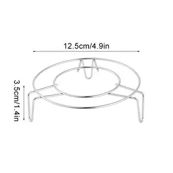 1PC Tableware Stand Baking Plate Tool Steaming Tray Durable Steamer Rack Cooking Accessories Air Pizza Rack Stainless Steel 12.5*3.5cm