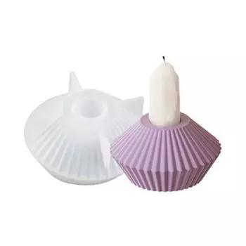 1PC Tealight Candlestick Classic Gypsum Molds Handmade Candle Holder Silicone Mold Crafts Concrete Resin Mould Home Decoration