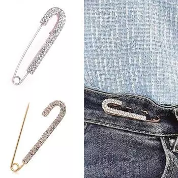 1 шт., темперамент, роскошная фиксированная одежда, свитер, кардиган, брошь-корсаж с большой булавкой, анти-пустая пряжка серебряный