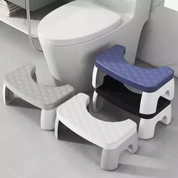 1pc Toilet Squat Stool Bathroom Toilet Stool Portable Step Removable Non-slip Toilet Seat Stool Home Adult Bathroom Accessories белый