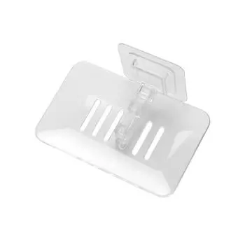 1PC Transparent Drain Soap Holder No Punch Paste Wall Mounted Shower Toilet Suitable For Plastic Storage Box Soap dispener