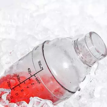 1PC Transparent Hand Shake Cup Cocktail Shaker Mixer Clear Bar Wine Milk Tea with Scale