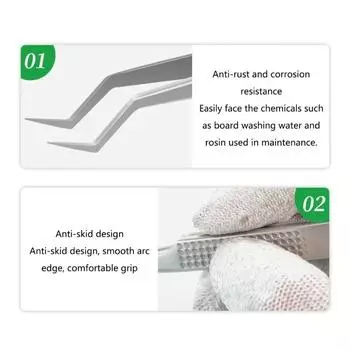 1PC Tweezers Professional Stainless Steel Tweezers for Electronics Repair Soldering and Jewelry Drop Ship Precision Ultra Hard As Show