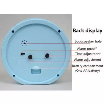 1PC Творческие часы для обучения студентов, настольные часы-будильник, которые могут распознавать время, цветные круглые маленькие часы-будильники Macaron