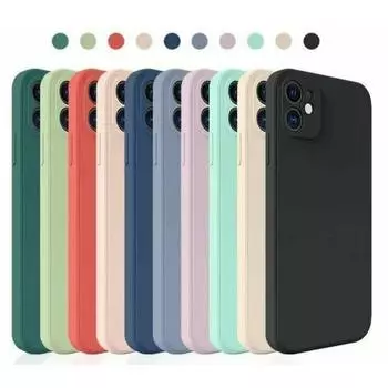 1PC Ударопрочный защитный чехол Силиконовый защитный чехол Прямой край 40 Жидкий силикон 30Pro Универсальный защитный чехол против падений темно-зеленого