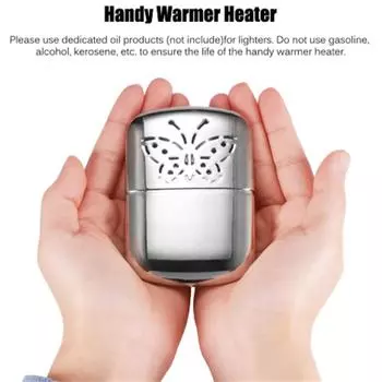 1 шт. Сверхлегкая грелка для рук, многоразовая, портативная, маленькая грелка-обогреватель для дома и улицы, из нержавеющей стали, маленькая удобная грелка-обогреватель