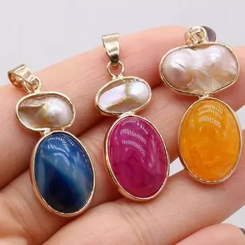 1 шт. Уникальный кулон из натурального камня Агат, богемные нерегулярные женские подвески для самостоятельного изготовления ожерелий, серег, украшений, карнавальных украшений 1Pc/1.53.5cm