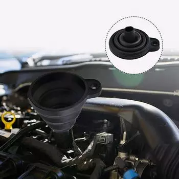 1 шт. Универсальная воронка для замены жидкости в двигателе автомобиля, инструмент для замены жидкости омывателя, силиконовая складная портативная автоматическая воронка, оборудование для заправки автомобильного масла чёрный