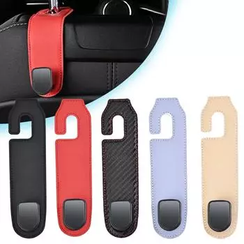 1Pc universal Car Seat Headrest Hook Hidden Car Hook Suede Metal Hanging Hooks Interior Seat Back Car Interior Accessories чёрный