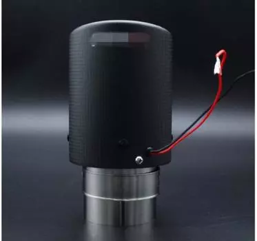 1Pc Universal Inlet 63mm Outlet 89mm Real Carbon Fiber Matte Exhaust Red Led