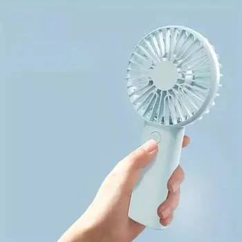 1pc USB charging hand-held small fan-portable fan, suitable for students and adults-is very suitable for summer vacation. синий