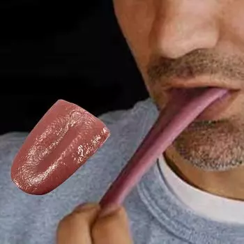 1PC-Ужасные забавные трюки Целый человек Ложная имитация резиновый язык розыгрыш производитель трюк дети мальчик игрушки Хэллоуин розыгрыш силикон