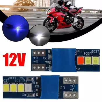 1pc W5W T10 8smd 2835 Auto Wedge Light Car Interior No Parking Error White Bulb Blue Reading Yellow Lamp Door To Pink Z2P4 синий