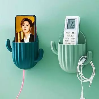 1pc Wall Self-adhesive Storage Rack Toothpaste Holder Brush Holder Cactus Storage Toothbrush Holder Wall Bathroom Accessorie