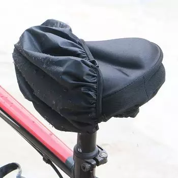 1pc Waterproof Bicycle Saddle Cover, Mountain Bike Seat Protector, Heat Press Rainproof Cover, Cycling Accessories, Compact & Portable