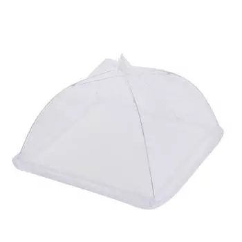 1pc White Square Folding Food Cover Outdoor and Indoor Dust-proof Anti-termite Fly-proof And Insect-proof Food Cover Tools 43x43cm
