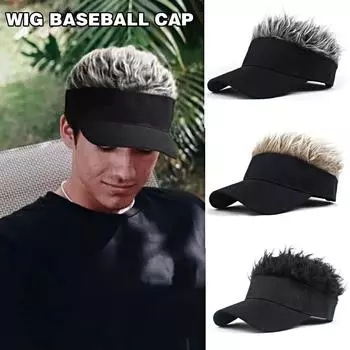 1Pc Wig Interest Baseball Cap Hip Hop Breathable Funny Peaked Cap Sun Cap Integrated Type