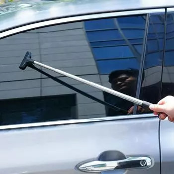 1PC Window Cleaning Tool Retractable Car Rearview Mirror Squeegee With Handle For Car Side Windows Wiper For Rain Weather