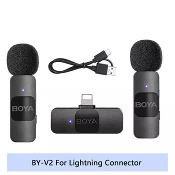 1шт беспроводной петличный микрофон смартфон ПК 2.4G 50M передача клипса на ноутбук