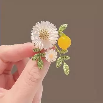1PC Women High Grade Brooch Sweet Versatile Jacket Clothes Pin Flower Style Brooch ARI
