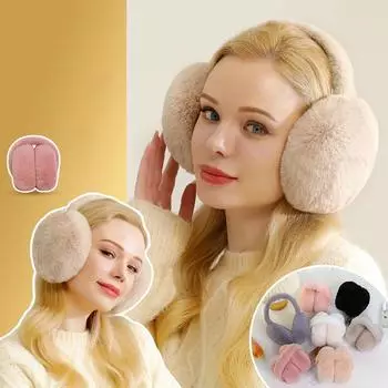 1Pc Women Men Winter Super Soft Ear Muffs Warmer Ladies Earflaps Cosy Cold Fluffy белый